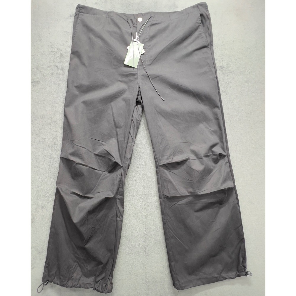 ABYOVRT Womens Black Cargo Style Drawstring Hem Pants Size Small
